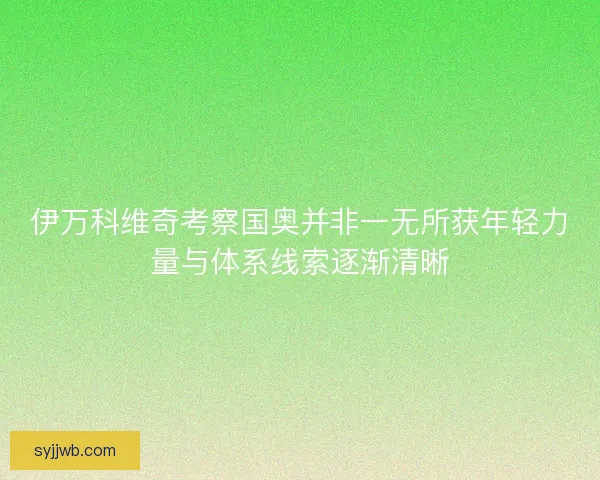 伊万科维奇考察国奥并非一无所获年轻力量与体系线索逐渐清晰